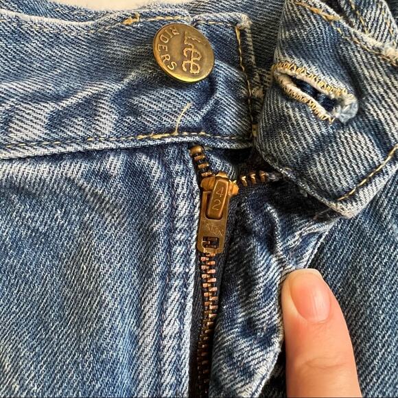 Vintage LEE‎ 70's Jean Shorts 25" Custom Distressed High Rise Denim - Picture 5 of 13